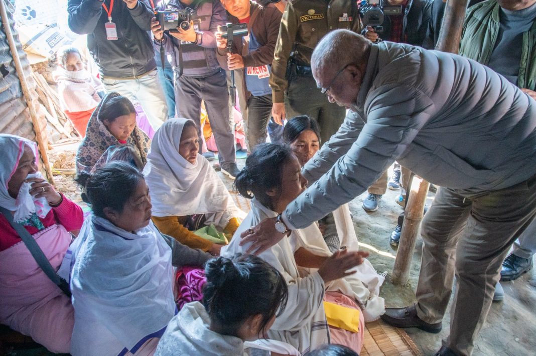 Manipur: CM Biren Singh visits families of villagers killed in militant attack