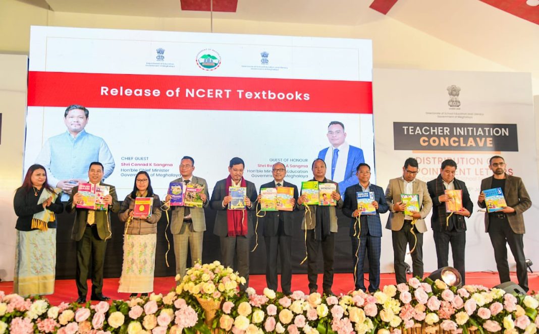 CM Sangma and Education Minister release NCERT textbooks at teachers initiation conclave, LP school teachers receive appointment letters