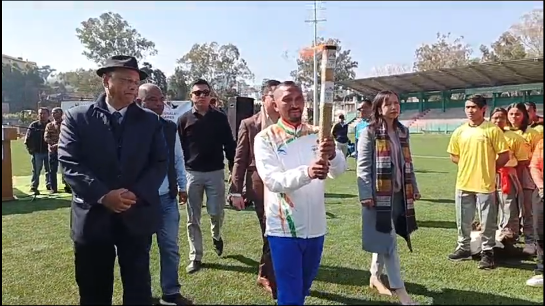 Meghalaya Games 2024: Minister Shakliar Warjri launches torch relay from SSA Stadium in Shillong