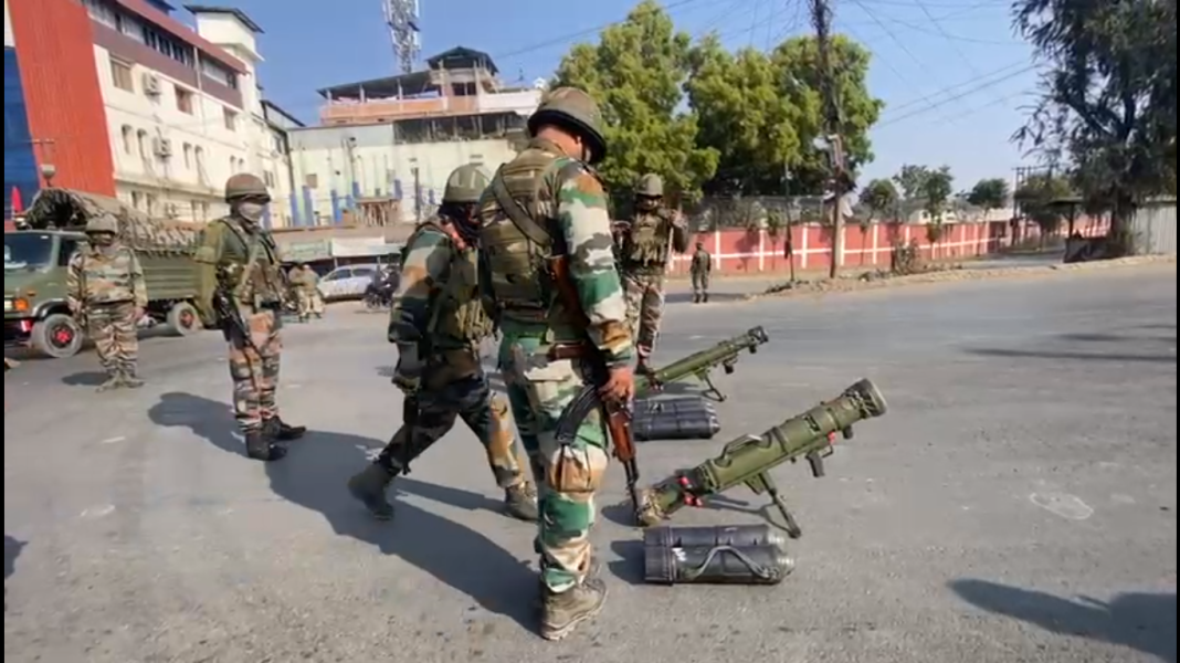 Heavy security presence at Kangla Fort as the local group demands Ministers and MLAs to address unabated violence in Manipur