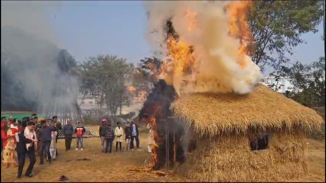 Assam's Bhogali Bihu: Dance and meji bonfires light up festivities