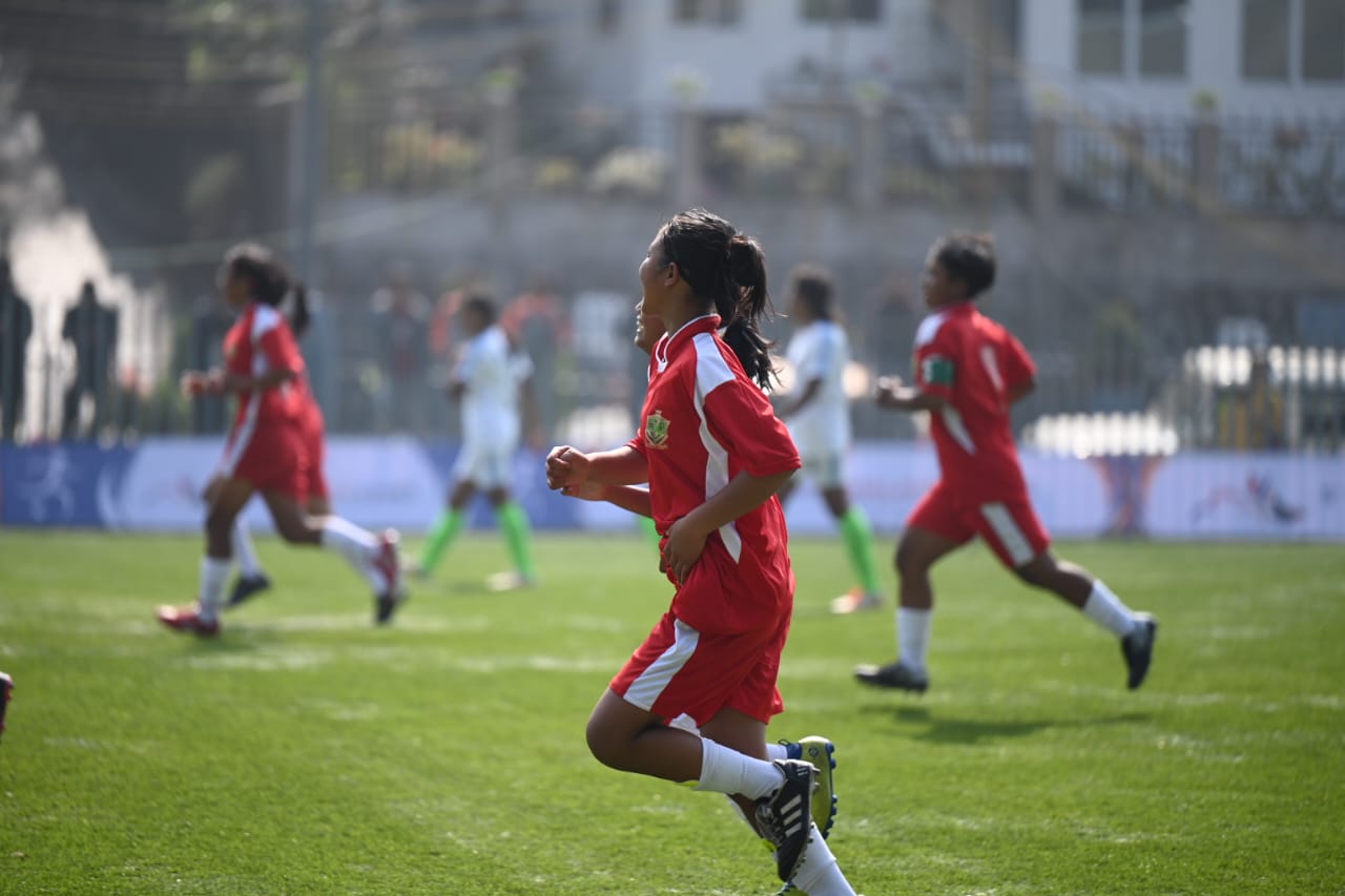 Meghalaya Games 2024: SWKH triumphs 4-0 over WGH in U-18 Girls' Football clash at