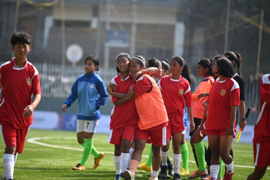 Meghalaya Games 2024: SWKH triumphs 4-0 over WGH in U-18 Girls' Football clash at