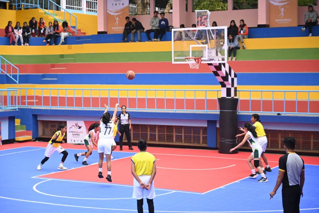 Meghalaya Games 2024| Basketball| SWKH rout EJH 32-2; West Garo Hills, West Jaintia Hills, Ri Bhoi register wins