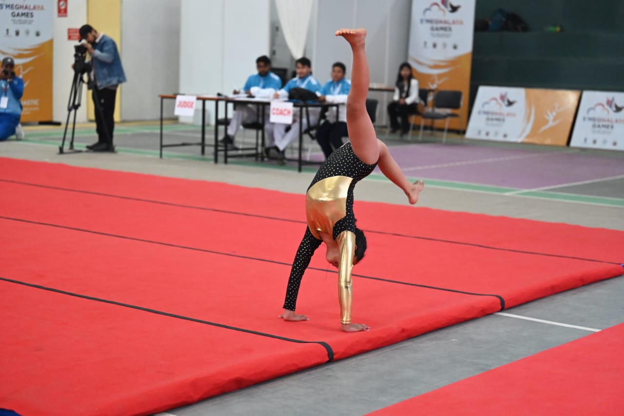 IN PICS | Young gymnasts showcase their acrobatic manoeuvres at 5th Meghalaya Games