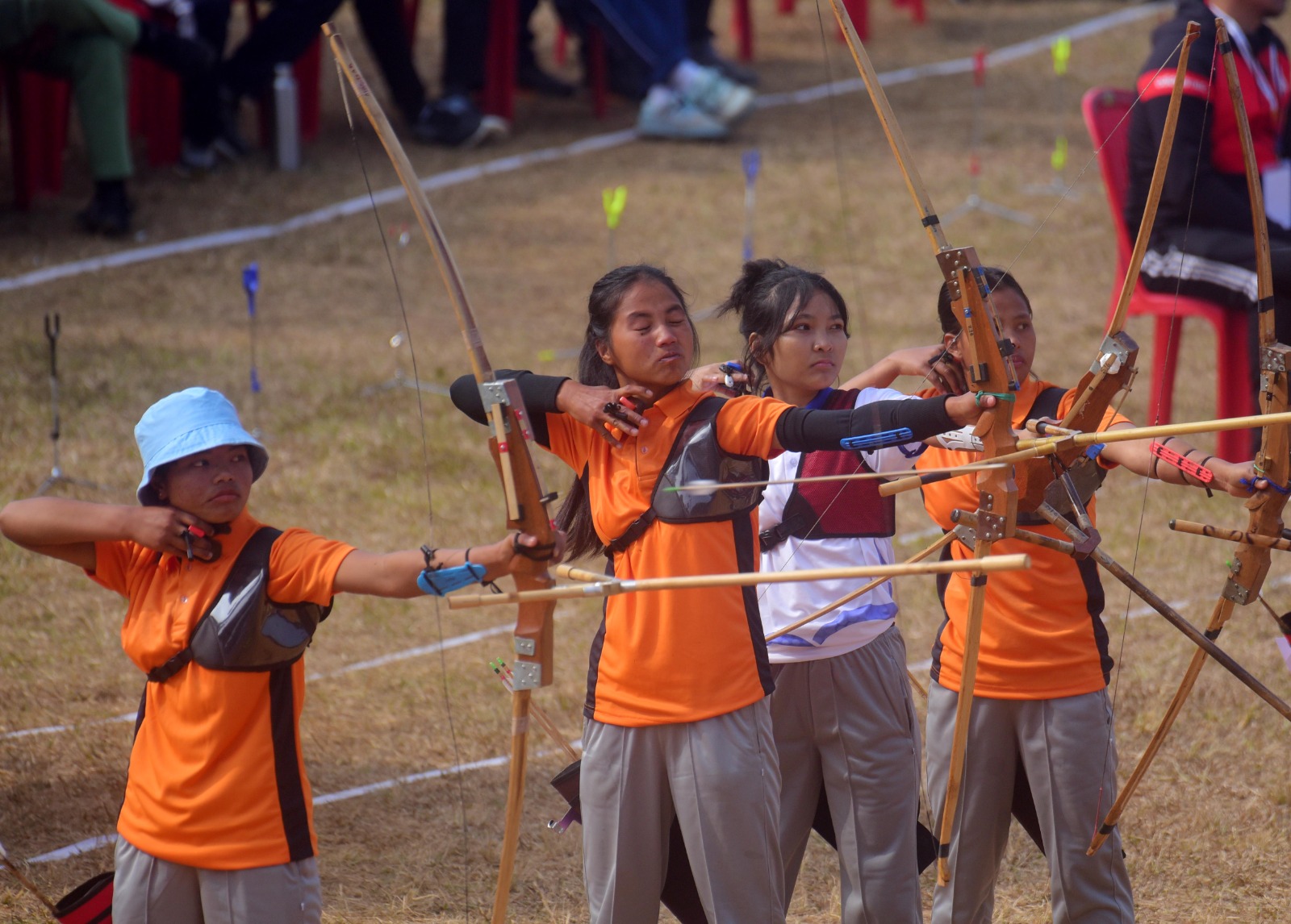 IN PICS |5th Meghalaya Games | Afternoon update | Visuals from Men & Women 4x100m relay race, Long Jump, Archery