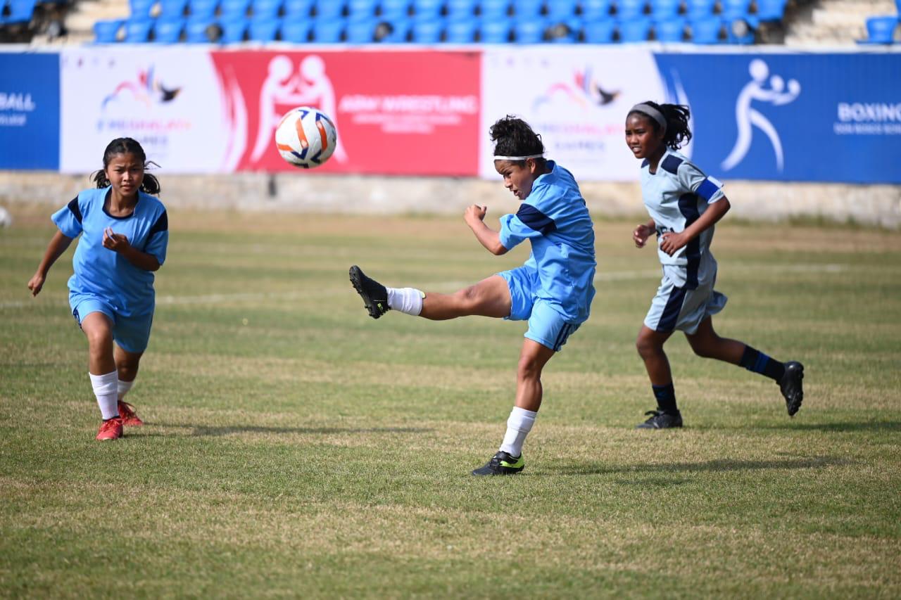 5th Meghalaya Games | U18 Girls’ Football | Ri Bhoi storm into final with Imaia Shylla’s hattrick 