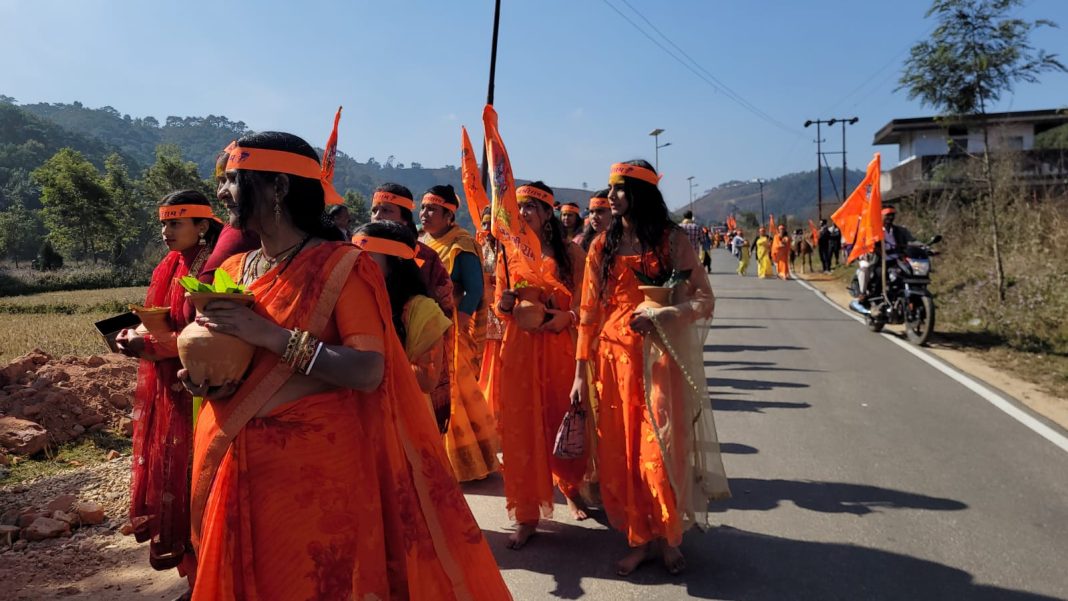 Hindu devotees in Jowai mark Ayodhya's Ram Mandir inauguration with Kalash Yatra