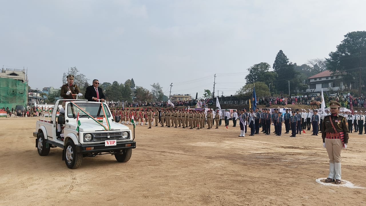 Republic Day celebrations in Jowai and Amlarem: Flag hoisting, parades, and recognitions