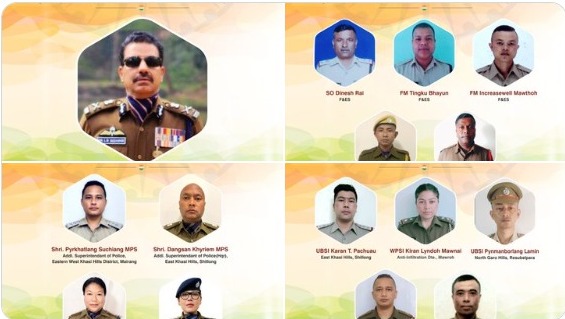 Meghalaya's Republic Day: Medals acknowledge Meritorious Service and Disaster Response Excellence