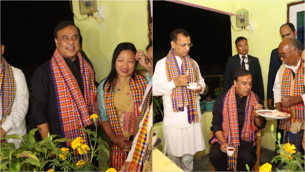 Assam CM spends a night in a village, takes part in Gaon Chalo Abhiyaan