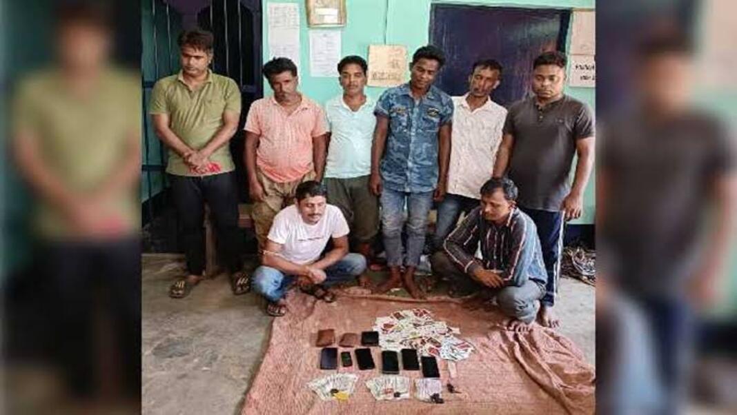 Assam police nab eight gamblers at Chirang; seize cash