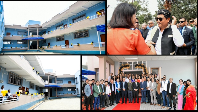 Baghmara College-ni Academic Block aro hostel-rangko CM nokdonggae on•a