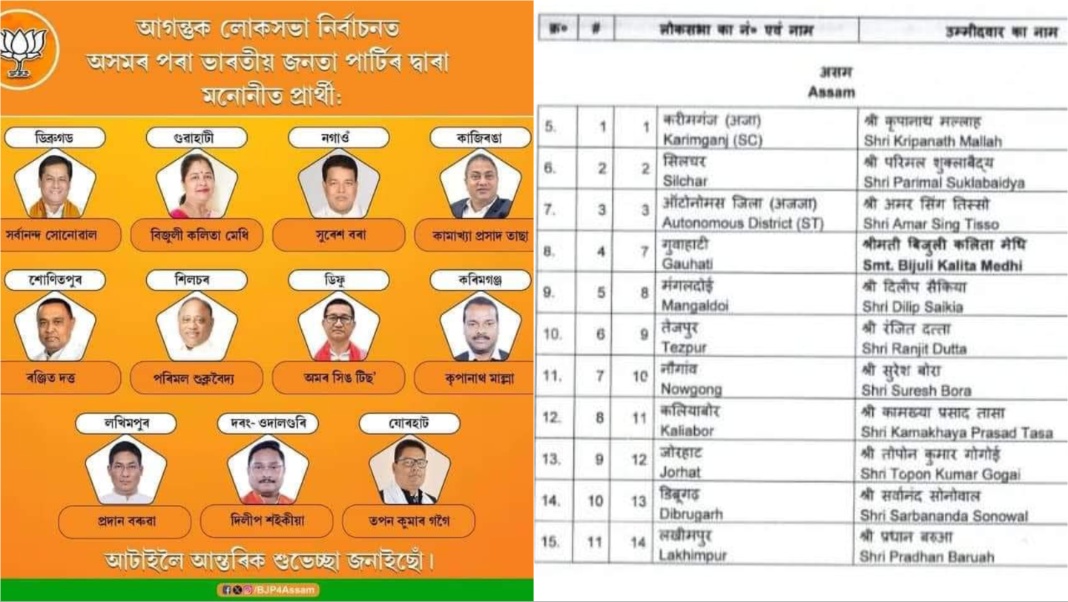 5 sitting MPs from Assam dropped as BJP releases list of MP candidates