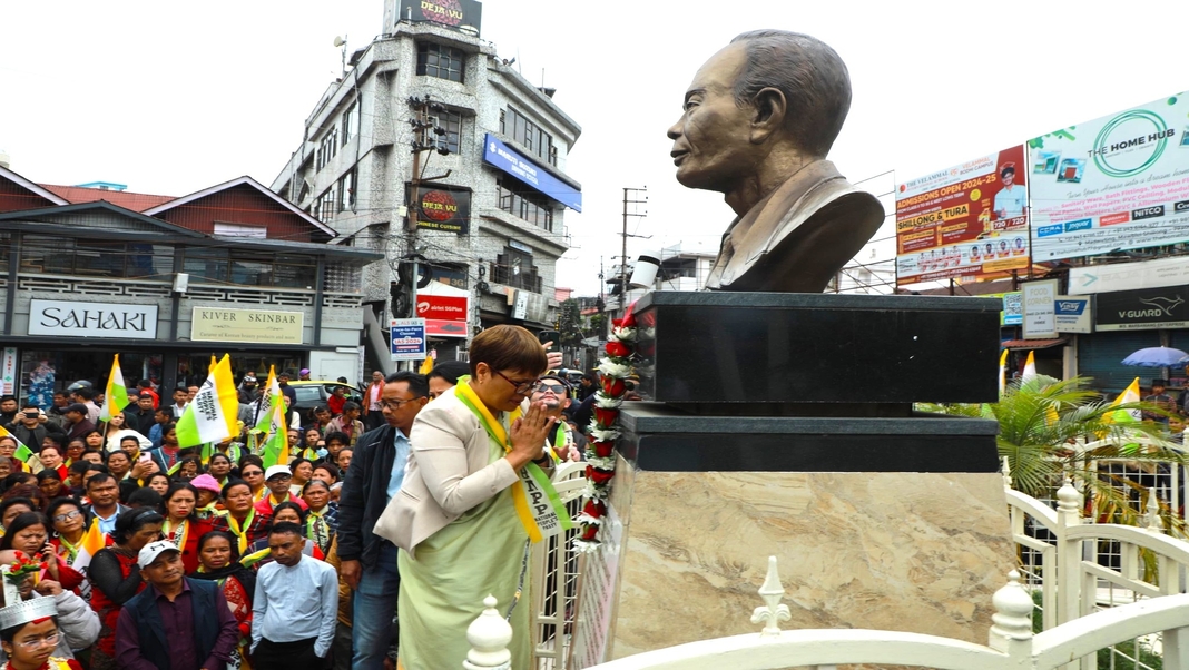 NPP’s Ampareen Lyngdoh first to files nomination for Shillong Lok Sabha