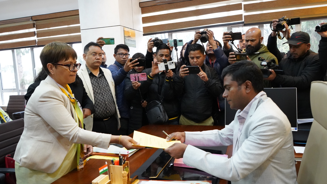 NPP’s Ampareen Lyngdoh first to files nomination for Shillong Lok Sabha