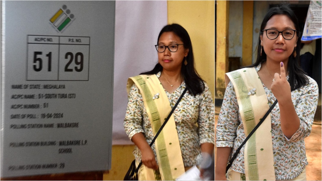 Lok Sabha polls | Updates | Agatha Sangma cast her vote