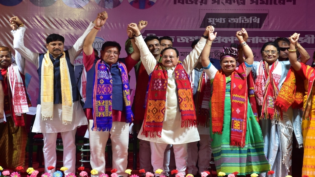 BJP’s National President JP Nadda addresses public rally in Kokrajhar to garner support for NDA candidate, slams opposition for decades of negligence