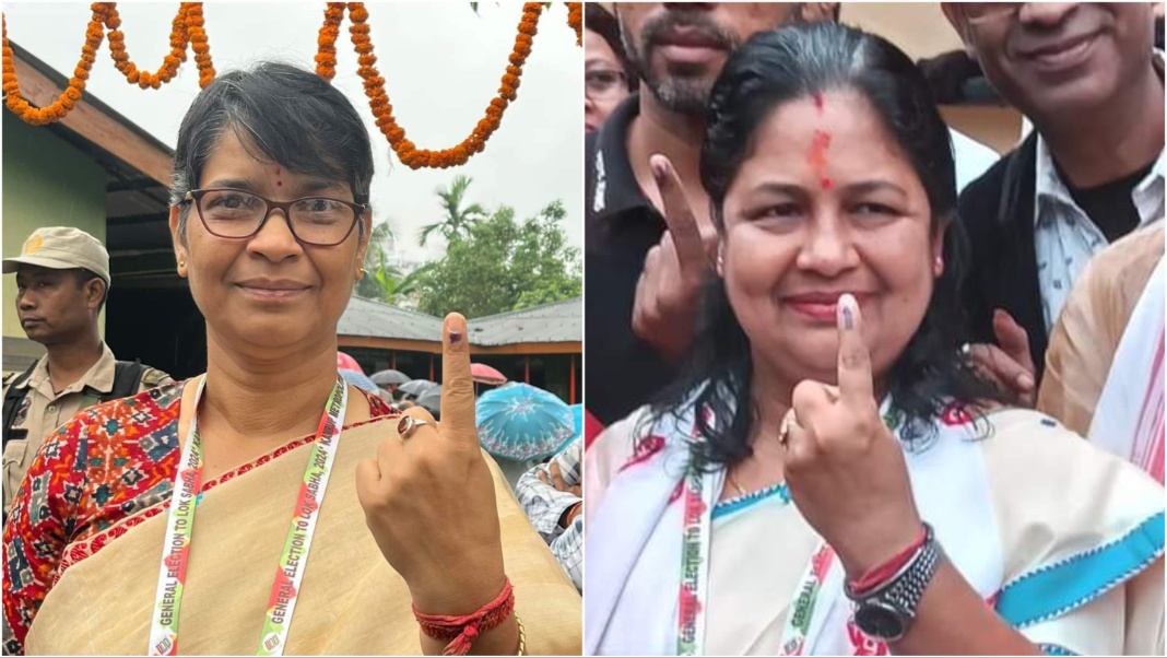 Assam Lok Sabha polls 2024: Cong and BJP candidates exercise their electoral right for Guwahati LS seat