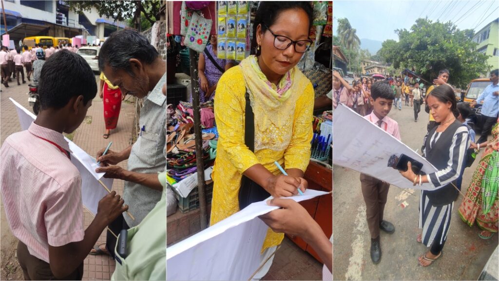 The rally, which began at 10 AM from the school premises, wound its way through the main thoroughfares of the bazaar, drawing significant attention and support from local residents.