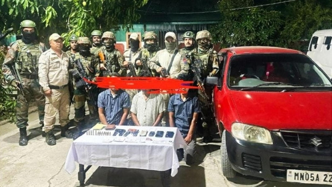 Three active cadres of Kangleipak Communist Party-Taibanganba nabbed in Thoubal with arms