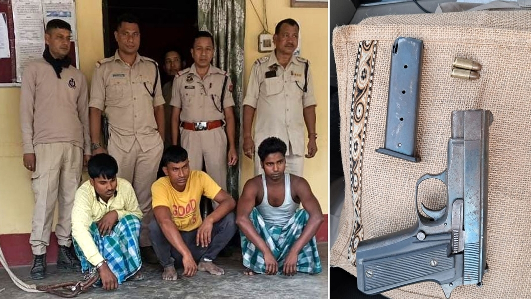 Assam: Police Recover Illegal Pistol, Nab Three in Thelamara