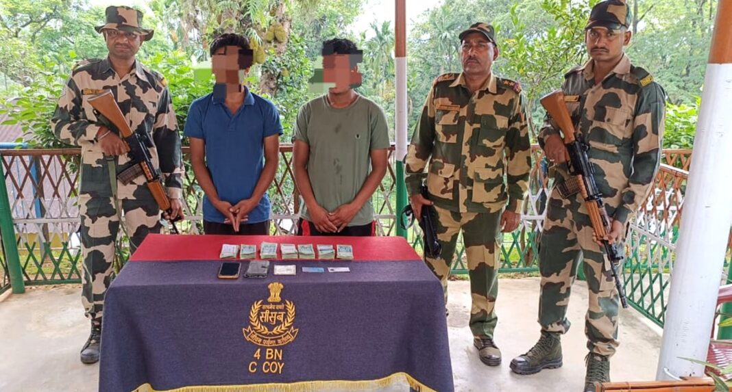 BSF Meghalaya Apprehends Two Indian Nationals with Bangladeshi Currency at IB