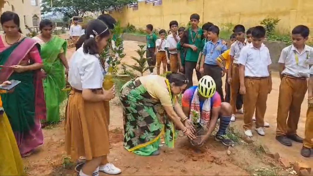World environment day celebrated with sapling plantation by Maharishi Vidya Mandir Public school-V in Guwahati