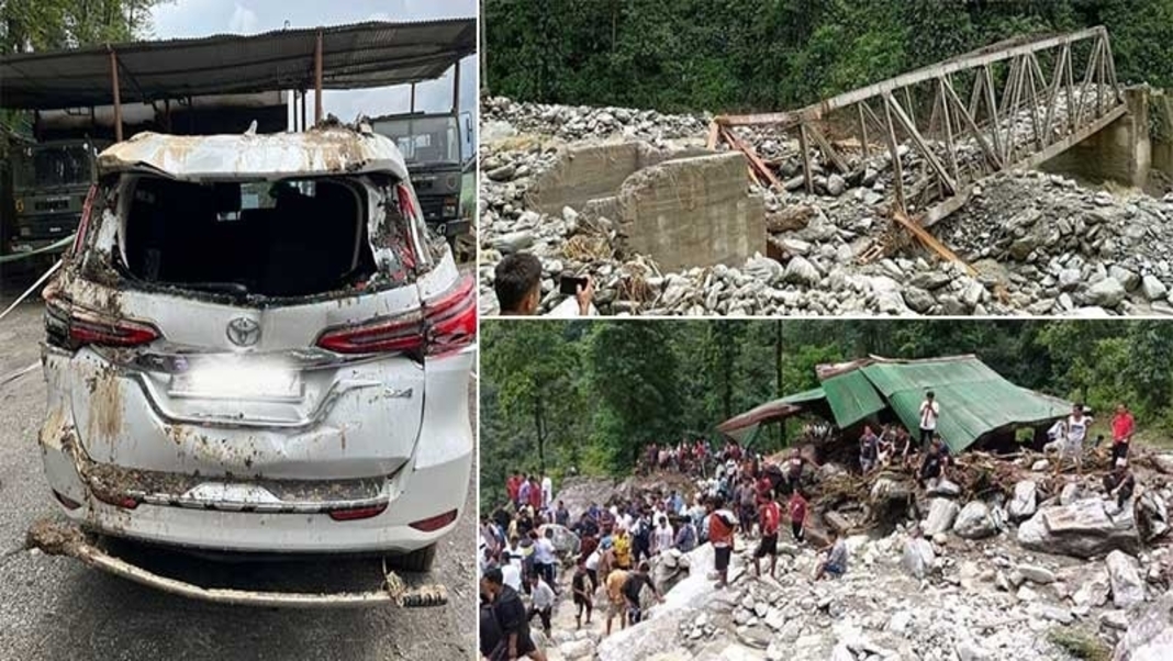 Heavy Rains Trigger Flash Floods and Landslides in Sikkim, Disrupting Road Connectivity