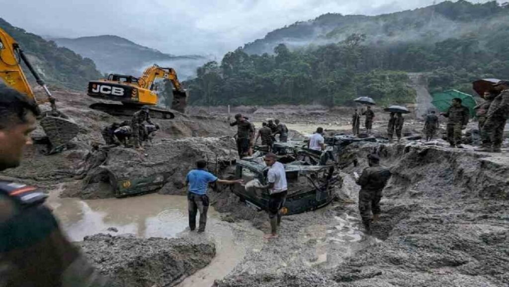 Heavy Rains Trigger Flash Floods and Landslides in Sikkim, Disrupting Road Connectivity