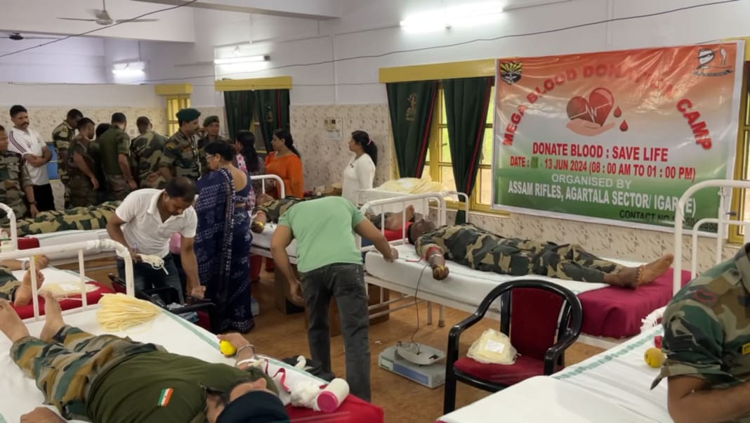 Assam Rifles organises blood donation camp in Agartala