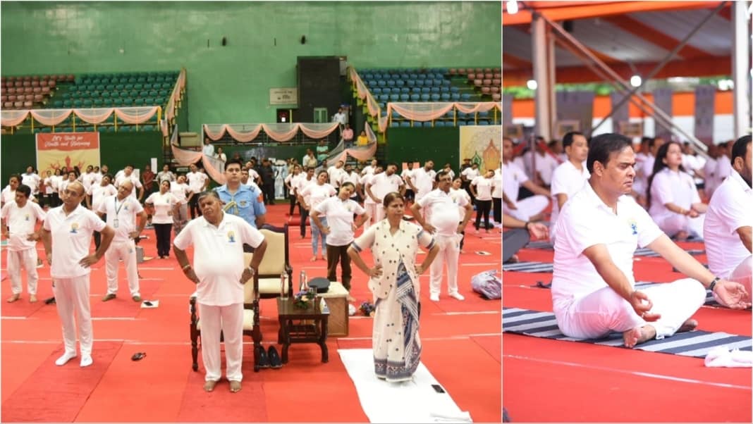 Assam: Guv Kataria and CM Sarma lead 10th International Yoga Day celebrations