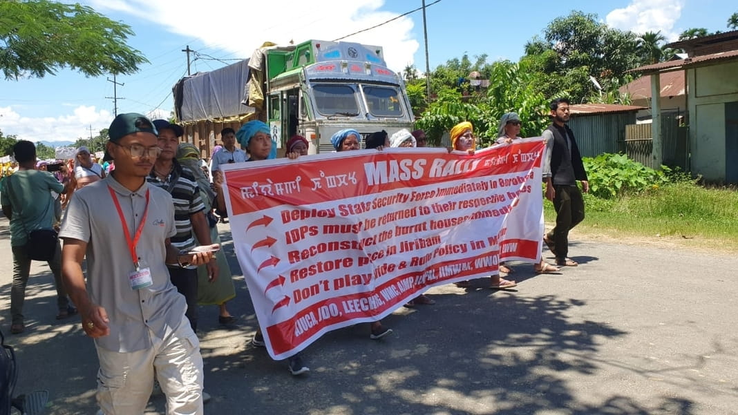 Meitei women bodies demand return of state security forces in Jiribam