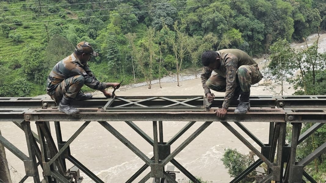 Senior army bridging and road expert visits landslides-hit North Sikkim