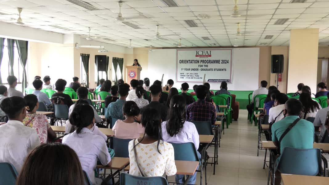 ICFAI University Tura welcomes freshmen with motivational & informative orientation