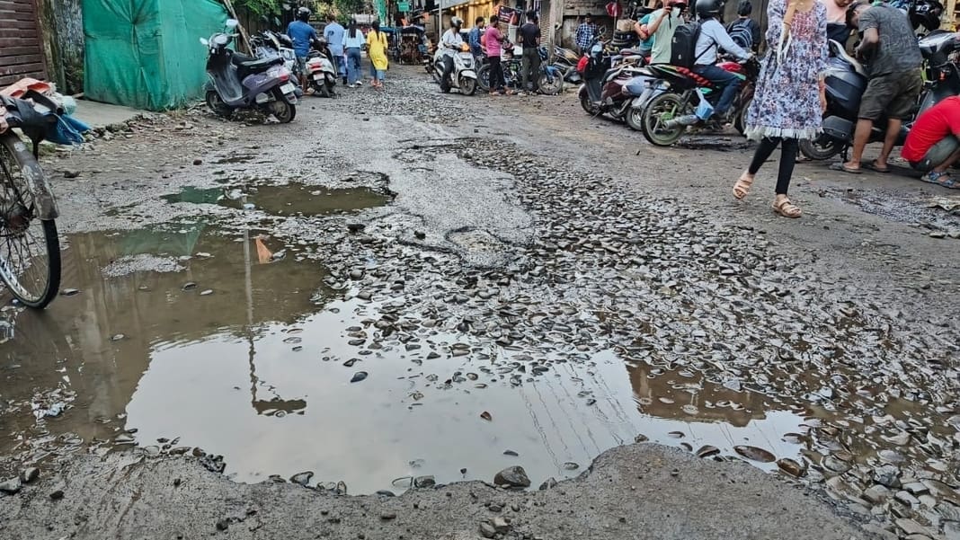 Dibrugarh roads in pathetic condition after street remains under water for 9 days