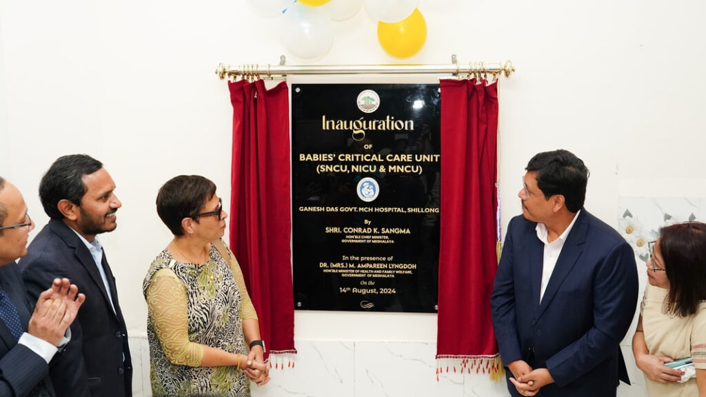 Meghalaya Chief Minister, Conrad K Sangma, on Wednesday inaugurated the Babies’ Critical Care Unit (SNCU, NICU & MNCU) at Ganesh Das Government Maternal and Child Health Hospital in Shillong.