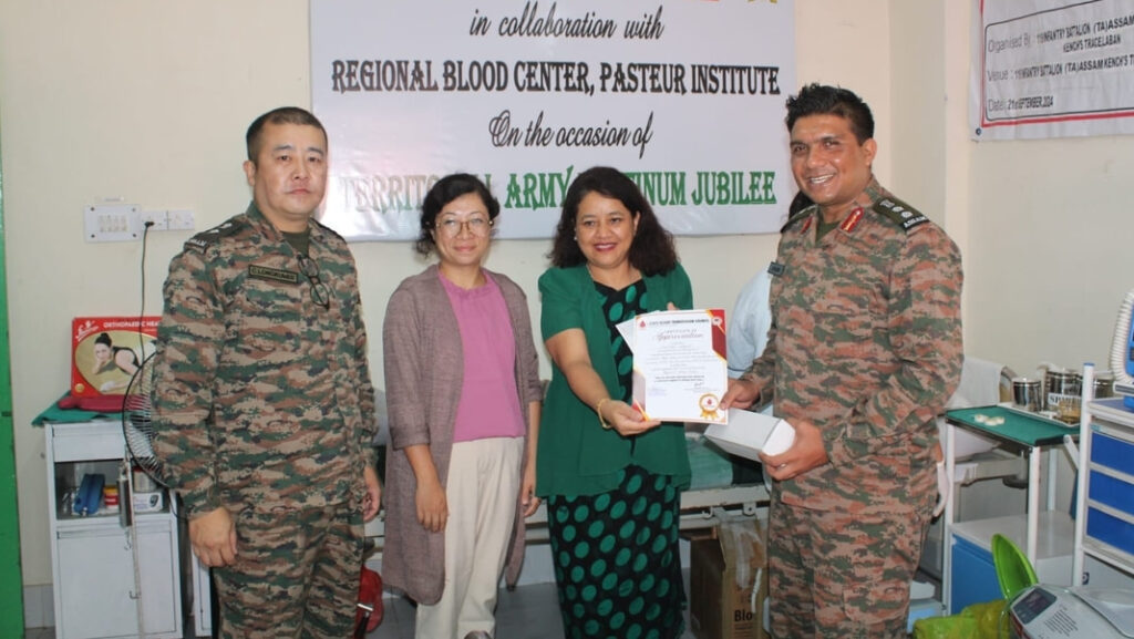 Army conducts blood donation camp in Shillong