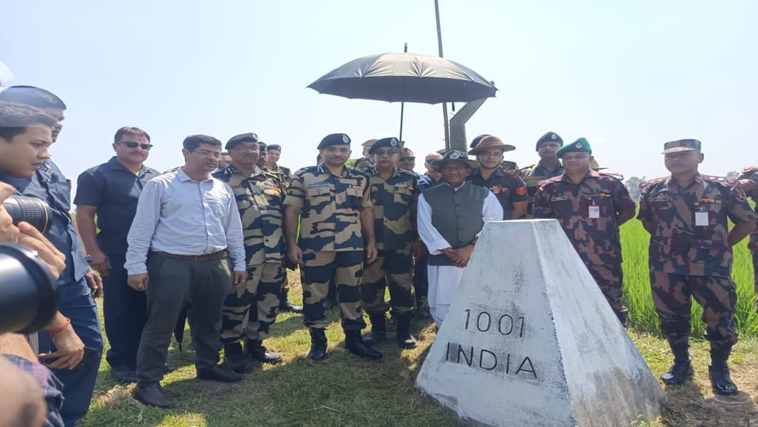 Assam Guv Laxman Prasad Acharya visits key border outpost in Dhubri