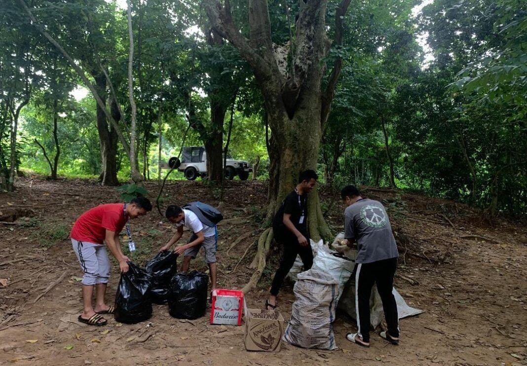 ICFAI University cleans Sela Wari riverbank, campus in commitment towards cleanliness & hygiene