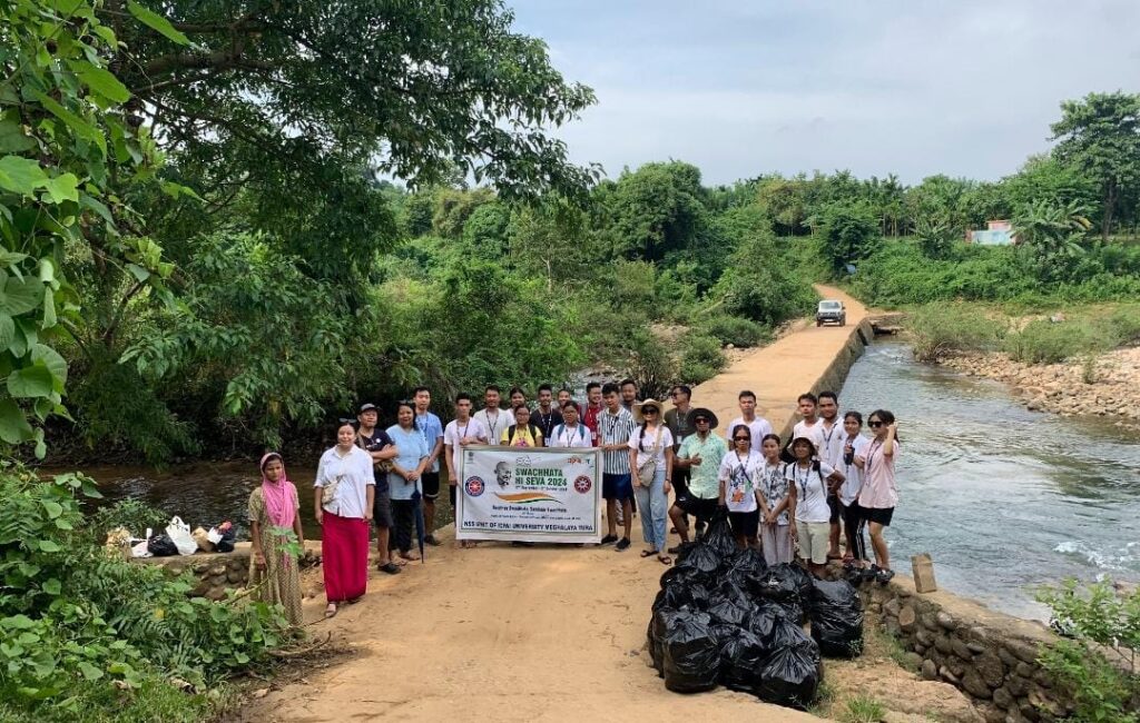 ICFAI University cleans Sela Wari riverbank, campus in commitment towards cleanliness & hygiene