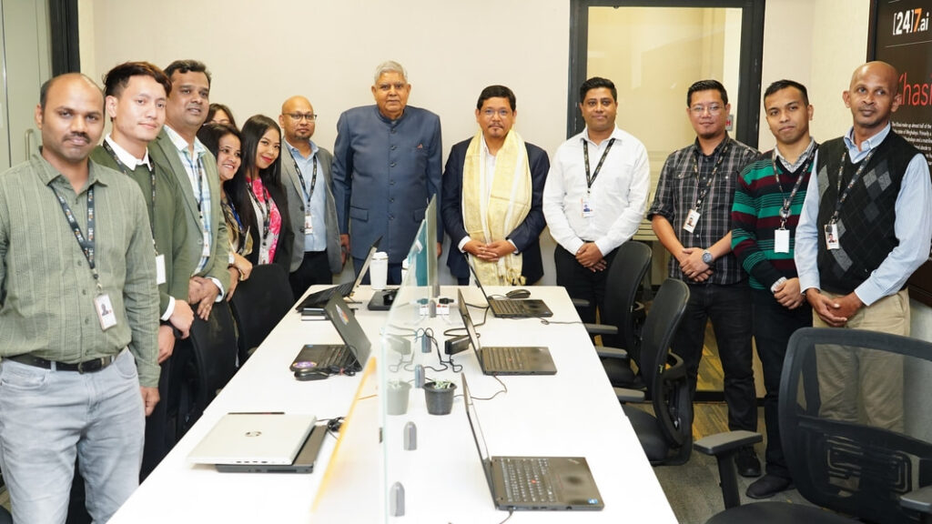 Vice Prez Dhankar lauds Conrad’s vision for a developed Meghalaya by 2032, but urges caution