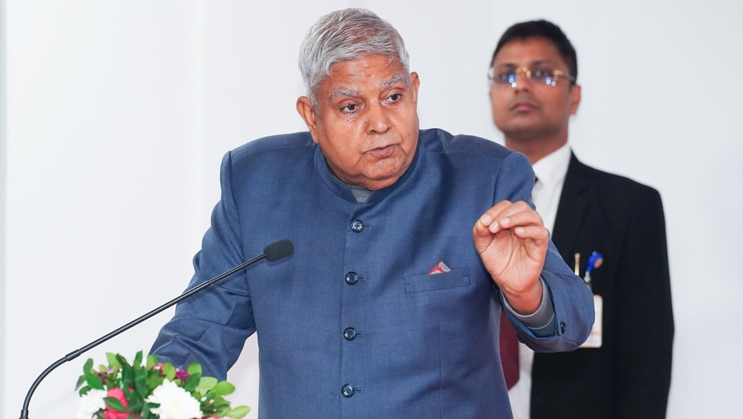 Vice Prez Dhankar lauds Conrad’s vision for a developed Meghalaya by 2032, but urges caution