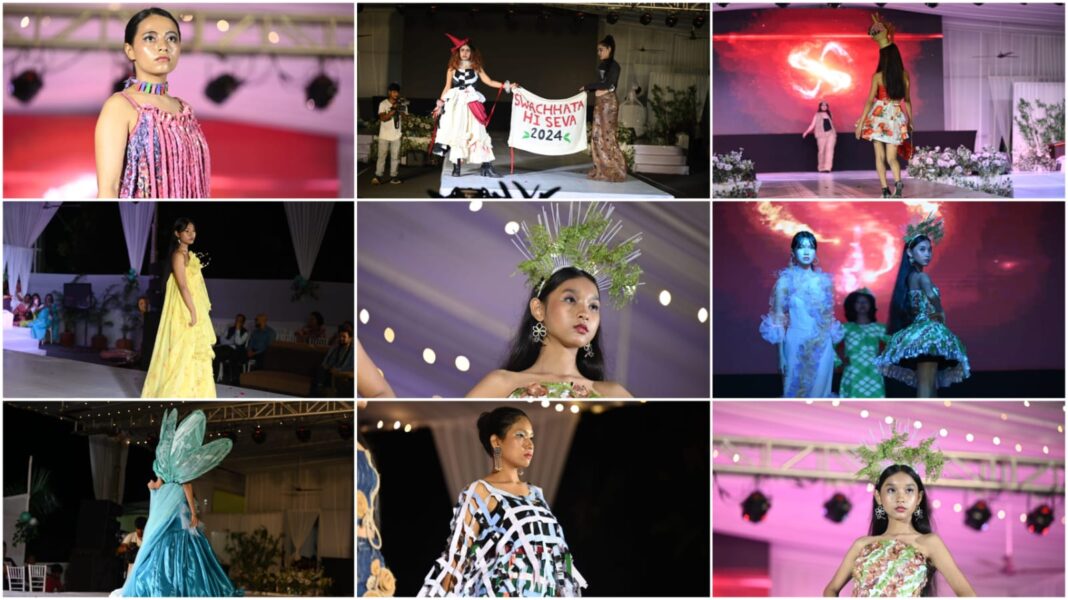 Designers repurpose waste into high-style pieces at sustainable fashion show in Tura