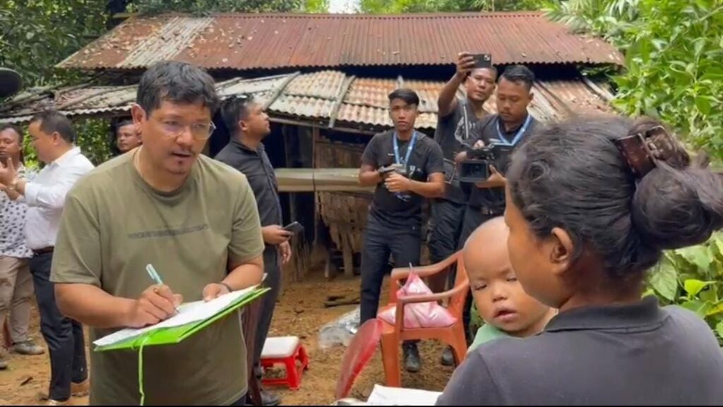 Conrad visits flood and landslide-hit areas of West Garo Hills, distributes ex-gratia to victims' families