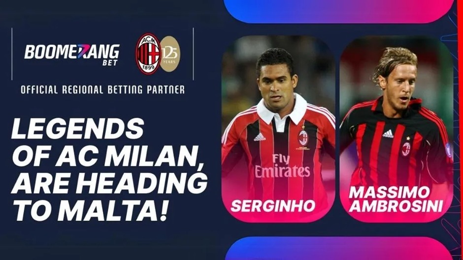 Meet AC Milan legends Massimo Ambrosini, Serginho with Boomerang at SiGMA Europe 2024 in Malta