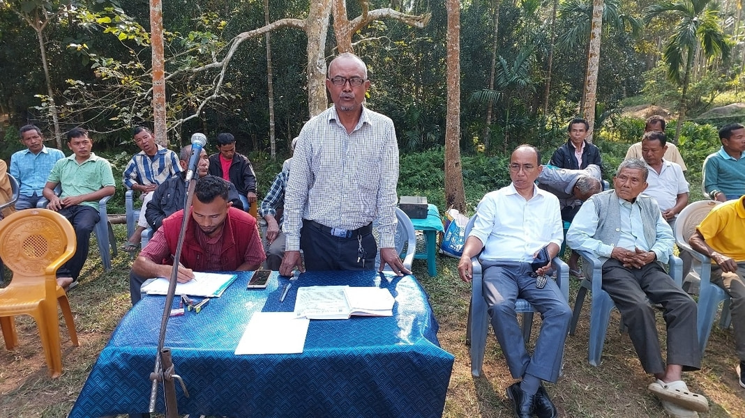 Assam: Garo villagers protest against forest dept for destroying areca nut plantations in Boko