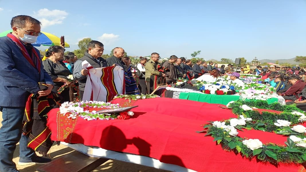 Manipur: Mortal remains of 10 volunteers laid to rest in Churachandpur amid calls for justice