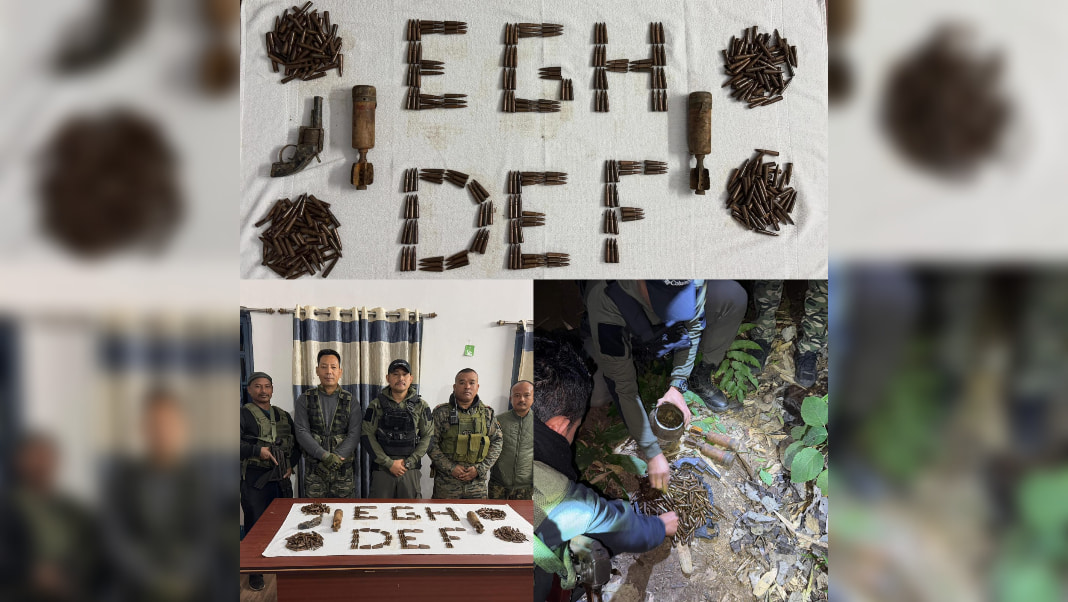 East Garo Hills Police recover Arms & Ammunition buried in Jungle near Chibilbang