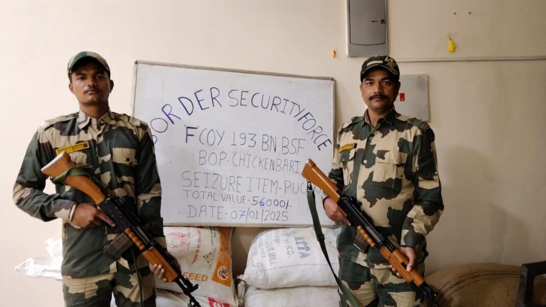 BSF seize ₹34 lakh liquor, sugar in Jaintia Hills border